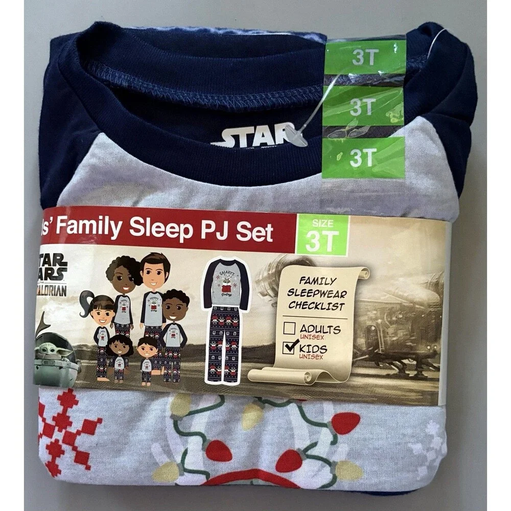 Kids Star Wars Grogu Pj Set Size 3T NWT